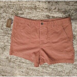 Patagonia Organic Cotton Cord Stand Up Shorts Outdoor Sz 18 Sienna Clay Pink NEW